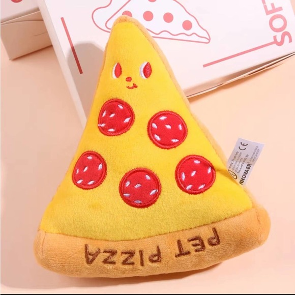 🌟HP🌟Pet Pizza Slice  Soft Squeak toy - Picture 2 of 7